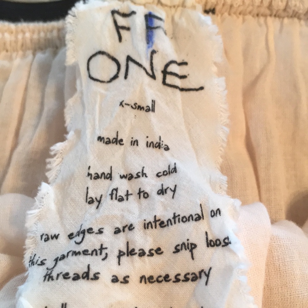 Free People Raw Edge Skirt Sz XS - Spring Perfect - Picture 4 of 5